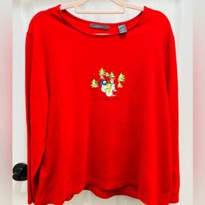 Liz clairborne Christmas top
